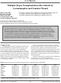 Cover page: Multiple Organ Transplantation after Suicide by Acetaminophen and Gunshot Wound