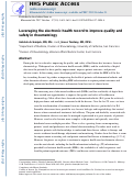 Cover page: Leveraging the electronic health record to improve quality and safety in rheumatology