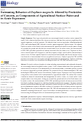 Cover page: Swimming Behavior of Daphnia magna Is Altered by Pesticides of Concern, as Components of Agricultural Surface Water and in Acute Exposures.