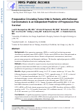 Cover page: Preoperative Circulating Tumor DNA in Patients with Peritoneal Carcinomatosis Is an Independent Predictor of Progression-Free Survival