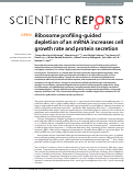 Cover page: Ribosome profiling-guided depletion of an mRNA increases cell growth rate and protein secretion