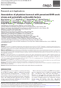 Cover page: Association of physician burnout with perceived EHR work stress and potentially actionable factors.