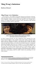 Cover page: Ming Wong’s Imitations