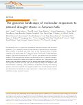 Cover page: The genomic landscape of molecular responses to natural drought stress in Panicum hallii