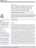 Cover page: High nutrient loads amplify carbon cycling across California and New York coastal wetlands but with ambiguous effects on marsh integrity and sustainability