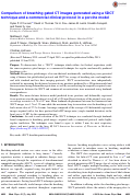 Cover page: Comparison of breathing gated CT images generated using a 5DCT technique and a commercial clinical protocol in a porcine model