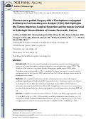 Cover page: Fluorescence-guided Surgery with a Fluorophore-conjugated Antibody to Carcinoembryonic Antigen (CEA), that Highlights the Tumor, Improves Surgical Resection and Increases Survival in Orthotopic Mouse Models of Human Pancreatic Cancer