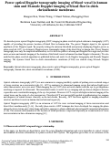 Cover page: Power optical Doppler tomography imaging of blood vessel in human skin and M-mode Doppler imaging of blood flow in chick chrioallantoic membrane