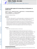 Cover page: A Latent Variable Approach to Measuring Social Dynamics in Adolescence