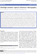 Cover page: Ultrahigh-sensitive optical coherence elastography
