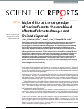 Cover page: Major shifts at the range edge of marine forests: the combined effects of climate changes and limited dispersal