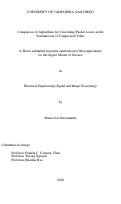 Cover page: Comparison of algorithms for concealing packet losses in the transmission of compressed video