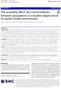 Cover page: The assembly effect: the connectedness between populations is a double‐edged sword for public health interventions