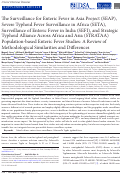 Cover page: The Surveillance for Enteric Fever in Asia Project (SEAP), Severe Typhoid Fever Surveillance in Africa (SETA), Surveillance of Enteric Fever in India (SEFI), and Strategic Typhoid Alliance Across Africa and Asia (STRATAA) Population-based Enteric Fever Studies: A Review of Methodological Similarities and Differences