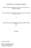 Cover page: Numerical simulation and phantom experiment of X-ray luminescence computed tomography