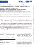 Cover page: Prevalence of and Risk Factors for Anal High-grade Squamous Intraepithelial Lesions in Women Living with Human Immunodeficiency Virus.