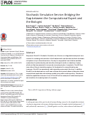 Cover page: Stochastic Simulation Service: Bridging the Gap between the Computational Expert and the Biologist