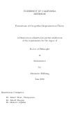 Cover page: Foundations of Categorified Representation Theory