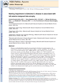 Cover page: Naming impairment in Alzheimer's disease is associated with left anterior temporal lobe atrophy