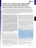 Cover page: Evidence for α-synuclein prions causing multiple system atrophy in humans with parkinsonism