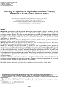 Cover page: Mapping an Agenda for Psychedelic-Assisted Therapy Research in Patients with Serious Illness