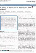 Cover page: A survey of best practices for RNA-seq data analysis.