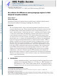 Cover page: No evidence for differences among language regions in their temporal receptive windows