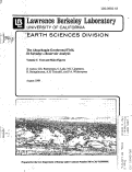 Cover page: The Ahuachapán Geothermal Field, El Salvador—Reservoir Analysis Volume I: Text and Main Figures