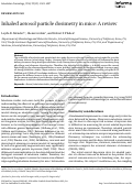 Cover page: Inhaled aerosol particle dosimetry in mice: A review