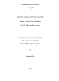 Cover page: A Spatial Analysis of Wage Inequality among Foreign-Born Workers in U.S. Metropolitan Areas