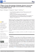Cover page: Adipose Tissue Macrophages Modulate Obesity-Associated β Cell Adaptations through Secreted miRNA-Containing Extracellular Vesicles
