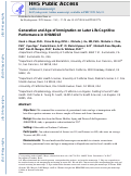 Cover page: Generation and age of immigration on later life cognitive performance in KHANDLE