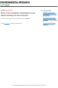 Cover page: Much of zero emissions commitment occurs before reaching net zero emissions