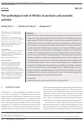 Cover page: The pathological role of Wnt5a in psoriasis and psoriatic arthritis