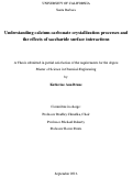 Cover page: Understanding calcium carbonate crystallization processes and the effects of saccharide surface interactions