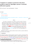 Cover page: Comparison of continuous and discrete-time data-based modeling for hypoelliptic systems