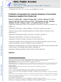 Cover page: Prediction of responders for outcome measures of Locomotor Experience Applied Post Stroke trial