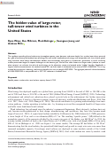 Cover page: The hidden value of large-rotor, tall-tower wind turbines in the United States