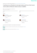 Cover page: Confirmation of Models for Interpretation and Use of the Social and Academic Behavior Risk Screener (SABRS)