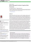 Cover page: Motor Demands Constrain Cognitive Rule Structures