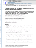 Cover page: Preferred Child Body Size and Parental Underestimation of Child Weight in Mexican-American Families.