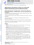 Cover page: NATURAL HISTORY AND PREDICTORS OF VISION LOSS IN EYES WITH DIABETIC MACULAR EDEMA AND GOOD INITIAL VISUAL ACUITY