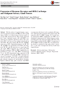 Cover page: Expression of Hormone Receptors and HER-2 in Benign and Malignant Salivary Gland Tumors