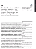 Cover page: The Gut Microbiota and Diabetes: Research, Translation, and Clinical Applications-2023 Diabetes, Diabetes Care, and Diabetologia Expert Forum.