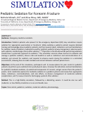 Cover page: Pediatric Sedation for Forearm Fracture