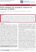 Cover page: Notch regulates the angiogenic response via induction of VEGFR-1