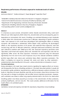 Cover page: Respiratory Performance of Humans Exposed to Moderate Levels of Carbon Dioxide