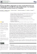 Cover page: Racial and Ethnic Disparities in Years of Potential Life Lost Attributable to COVID-19 in the United States: An Analysis of 45 States and the District of Columbia