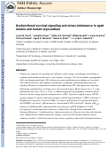 Cover page: Dysfunctional survival-signaling and stress-intolerance in aged murine and human myocardium