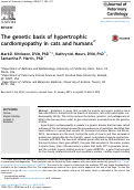 Cover page: The genetic basis of hypertrophic cardiomyopathy in cats and humans